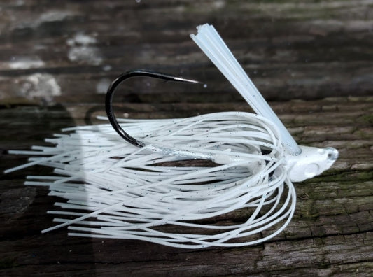 Swimming Jigs - #43 - White & Silver (Big Hooker)