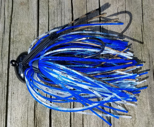 Football Jigs (Mussel Crawler) - #61 - Blue Flash