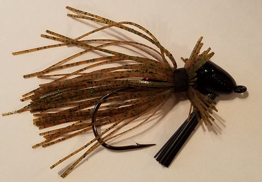 Finesse Wood Thumper Jigs - #45 - Pumpkin with Green Flake
